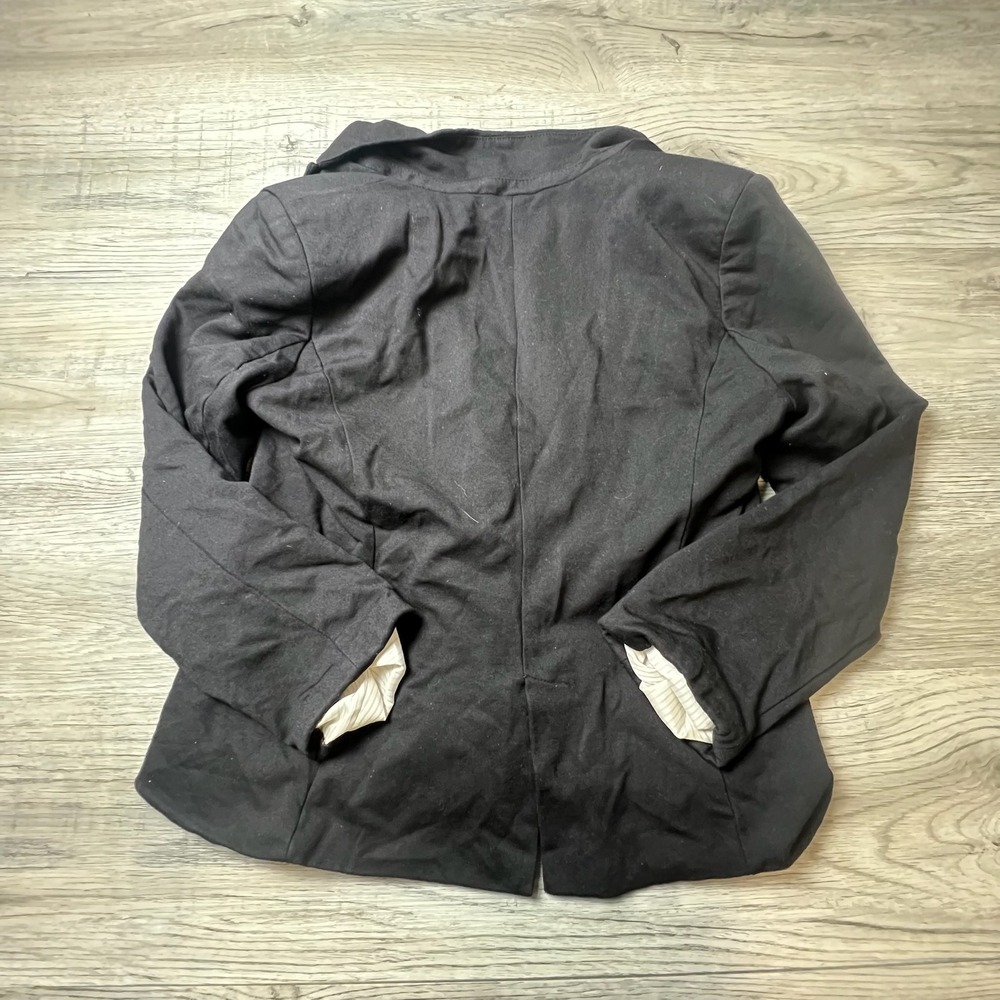Philosophy Blazer Womens L‎ Black Single Button Knit Professional Career Jacket - Picture 10 of 11